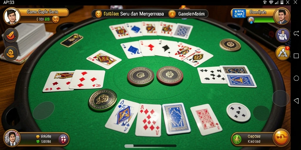 Tampilan gameplay seru dan interaktif dari game Gaple API33.