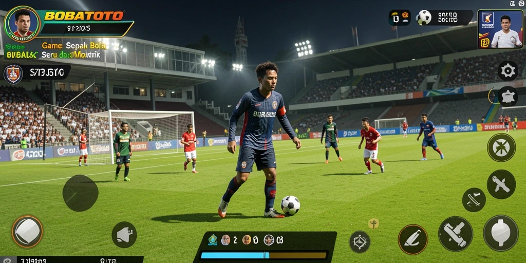 Tangkapan layar BOBATOTO menampilkan aksi sepak bola yang mendebarkan dan realistis.