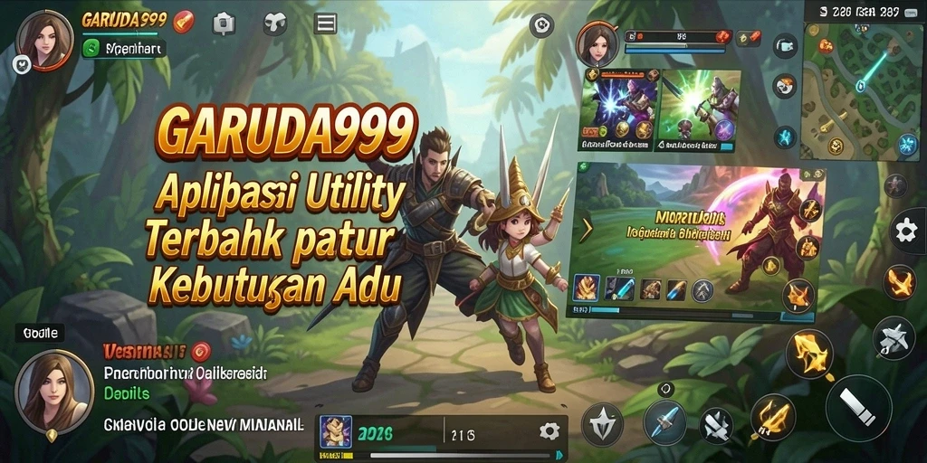 Screenshot utama GARUDA999 menunjukkan fitur-fitur utility yang menarik.