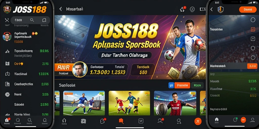 Tampilan screenshot utama JOSS188 yang menunjukkan fitur taruhan olahraga.