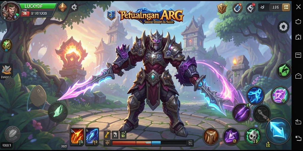 Tampilan gameplay LUCKYDF dengan aksi petualangan yang mendebarkan.