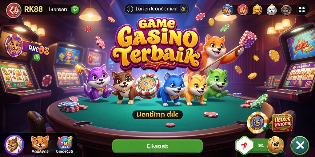 Tampilan utama RK88 dengan berbagai permainan Kasino yang menarik.