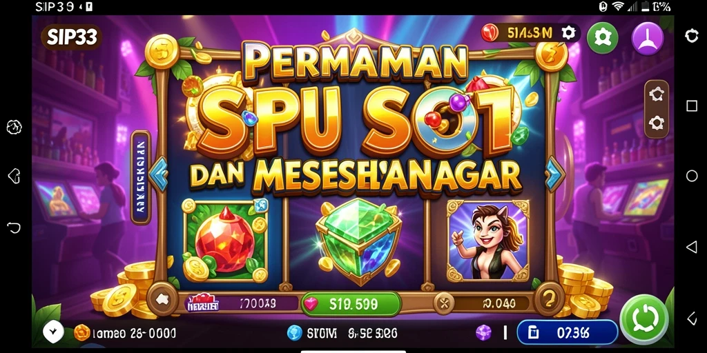 Screenshot gameplay SIP33 dengan gulungan slot yang mengasyikkan.